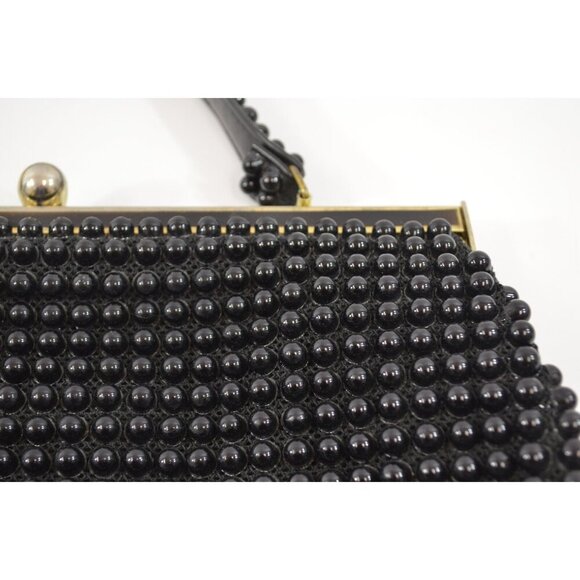 Grande Bead Purse Vintage Beaded Handbag 1940s Formal Evening Bag Snap Close - Picture 8 of 8